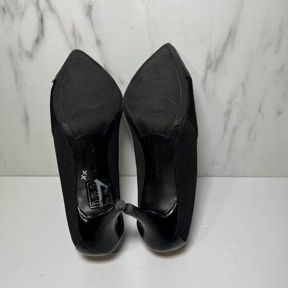Bandolino Heels Womens Size 9M Black Isannah Pointed Toe Kitten Leather Slip On - Picture 8 of 9
